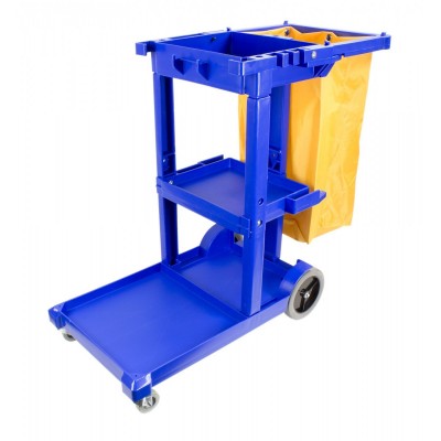 Commercial Big Bag Waste Collection Cleaning Cart Vinyl Polyester Bag